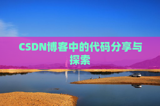 CSDN博客中的代码分享与探索
